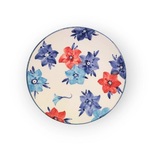 Reggelizős tányér Kék virágos